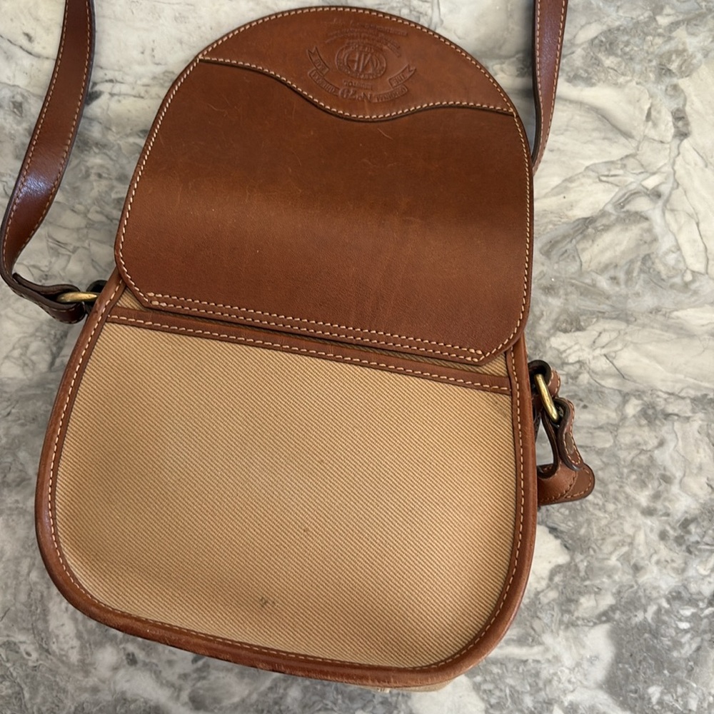 Vintage Marley Hodgkin No. 79 bag, tan/camel vacas and brown leather brass - Picture 9 of 13